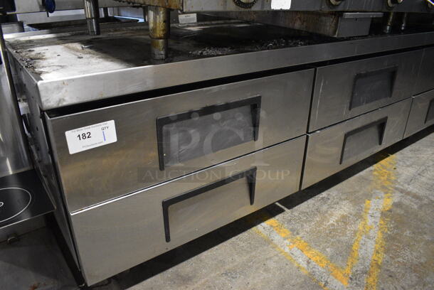 2017 True TRCB-110 Stainless Steel Commercial 6 Drawer Chef Base on Commercial Casters. 115 Volts, 1 Phase. 108x30.5x25.5. Tested and Working! - Image 2 of 6
