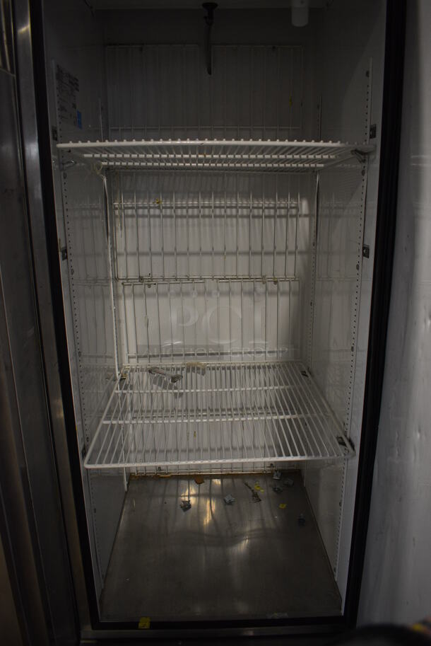 2013 True T-23F ENERGY STAR Stainless Steel Commercial Single Door Reach In Freezer w/ Poly Coated Racks on Commercial Casters. 115 Volts, 1 Phase. 27x30x83. Tested and Working! - Image 4 of 5