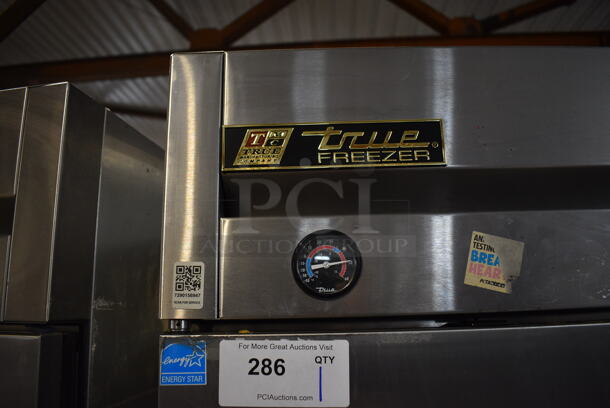 2013 True T-23F ENERGY STAR Stainless Steel Commercial Single Door Reach In Freezer w/ Poly Coated Racks on Commercial Casters. 115 Volts, 1 Phase. 27x30x83. Tested and Working! - Image 4 of 6
