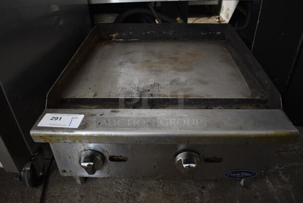 Cook Rite Stainless Steel Commercial Countertop Natural Gas Powered Flat Top Griddle. 24x27.5x15