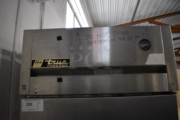 2010 True TG1F-1S Stainless Steel Commercial Single Door Reach In Freezer w/ Poly Coated Racks on Commercial Casters. 115 Volts, 1 Phase. 28x35x83. Tested and Working! - Image 3 of 6