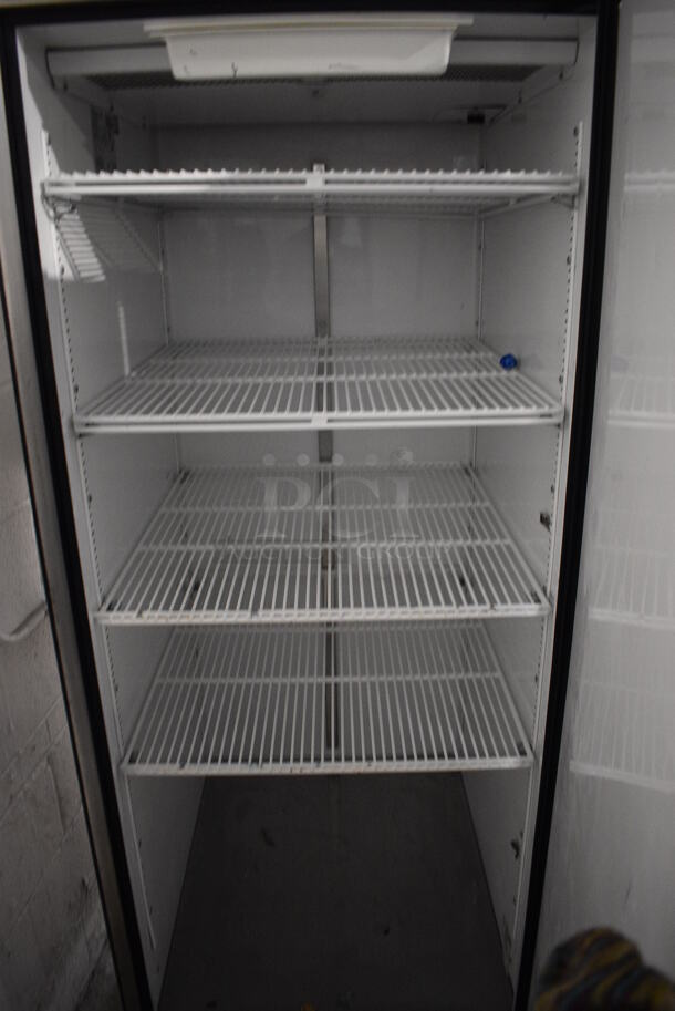 2010 True TG1F-1S Stainless Steel Commercial Single Door Reach In Freezer w/ Poly Coated Racks on Commercial Casters. 115 Volts, 1 Phase. 28x35x83. Tested and Working! - Image 5 of 6