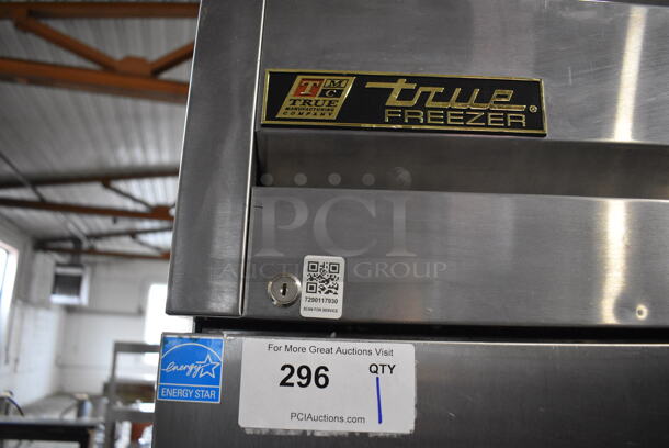 2013 True T-23F ENERGY STAR Stainless Steel Commercial Single Door Reach In Freezer w/ Poly Coated Racks on Commercial Casters. 115 Volts, 1 Phase. 27x30x83. Tested and Working! - Image 4 of 7