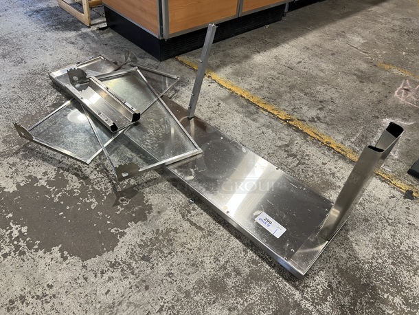 Stainless Steel Commercial Sneeze Guard. 64x13x18