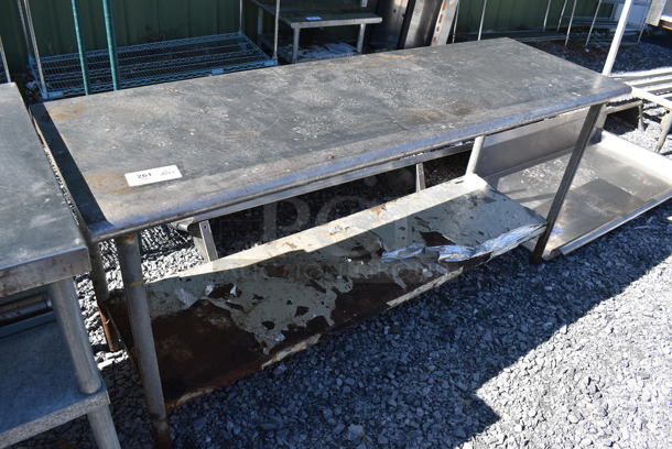 Stainless Steel Table w/ Under Shelf. 72x24x33