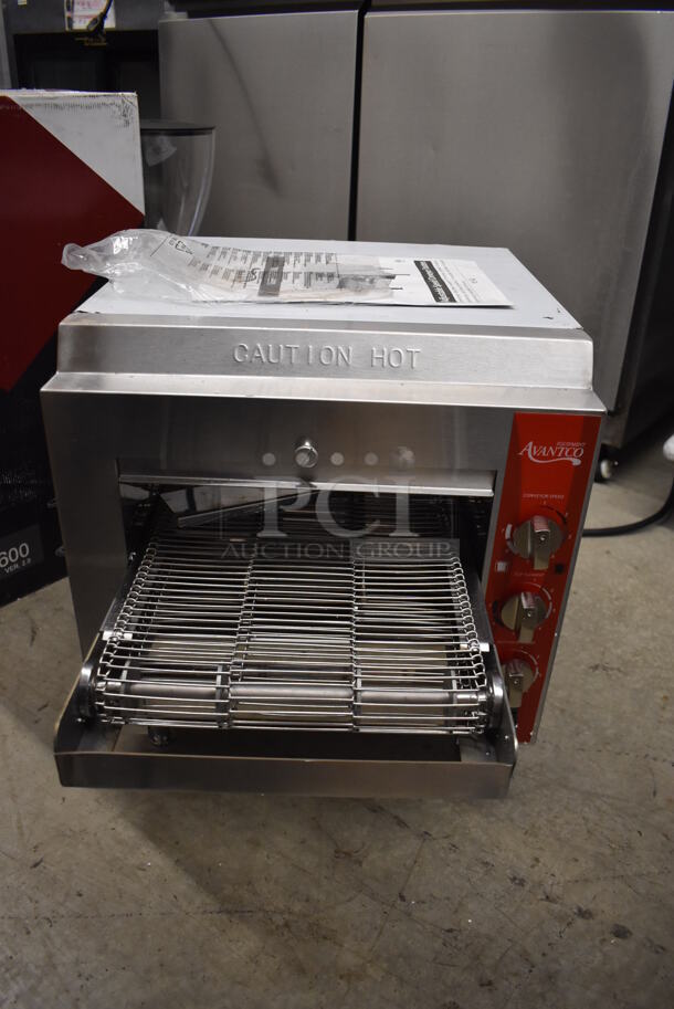 BRAND NEW IN BOX! Avantco 177CNVYOV10A Stainless Steel Commercial Countertop Conveyor Oven with 10 1/2" Belt. 120 Volts, 1 Phase. Tested and Working! - Image 2 of 11