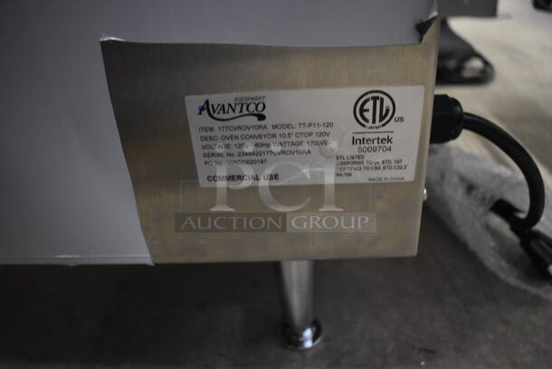 BRAND NEW IN BOX! Avantco 177CNVYOV10A Stainless Steel Commercial Countertop Conveyor Oven with 10 1/2" Belt. 120 Volts, 1 Phase. Tested and Working! - Image 7 of 11