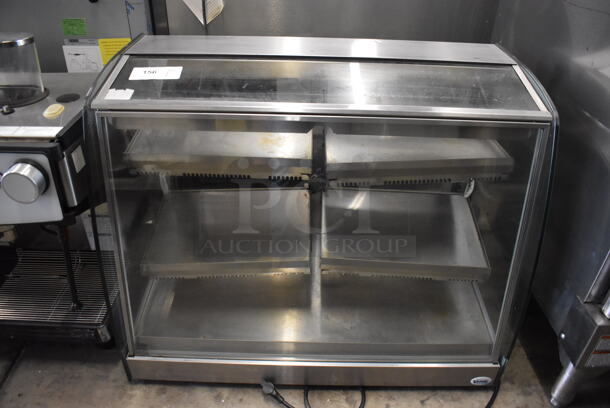Vendo Stainless Steel Commercial Countertop Warming Display Case Merchandiser. 115 Volts, 1 Phase. 35x20x29. Tested and Powers On But Does Not Get Warm