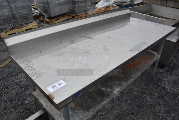 Stainless Steel Commercial Table w/ Back Splash and Metal Under Shelf. 72x30x40.5 - Image 2 of 4