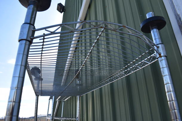 Chrome Finnish 6 Tier Wire Shelving Unit on Commercial Casters. Missing 1 Caster. BUYER MUST DISMANTLE. PCI CANNOT DISMANTLE FOR SHIPPING. PLEASE CONSIDER FREIGHT CHARGES. 48x18x78 - Image 3 of 5