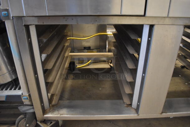 Hobart HO300G Stainless Steel Commercial Floor Style Natural Gas Powered Mini Rotating Rack Oven on Pan Rack w/ Commercial Casters. 48x35x75 - Image 6 of 11