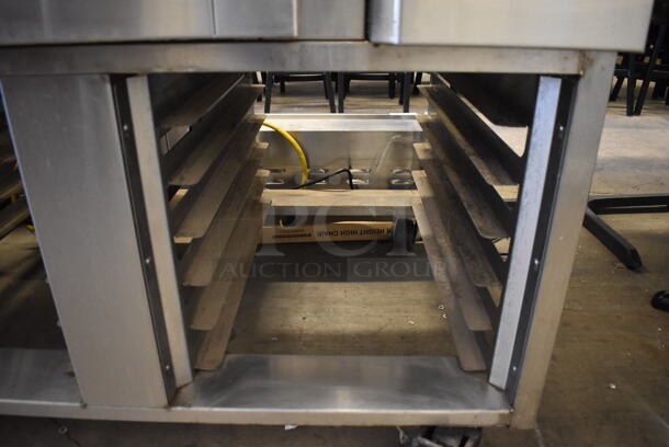 Hobart HO300G Stainless Steel Commercial Floor Style Natural Gas Powered Mini Rotating Rack Oven on Pan Rack w/ Commercial Casters. 48x35x75 - Image 7 of 11
