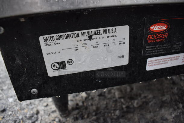 Hatco S-54 Metal Commercial Hot Water Booster Heater. 480 Volts, 3 Phase. 23x30x31 - Image 6 of 6
