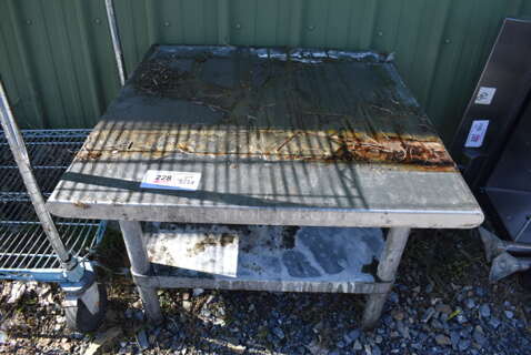 Stainless Steel Equipment Stand w/ Metal Under Shelf. 30x30x20