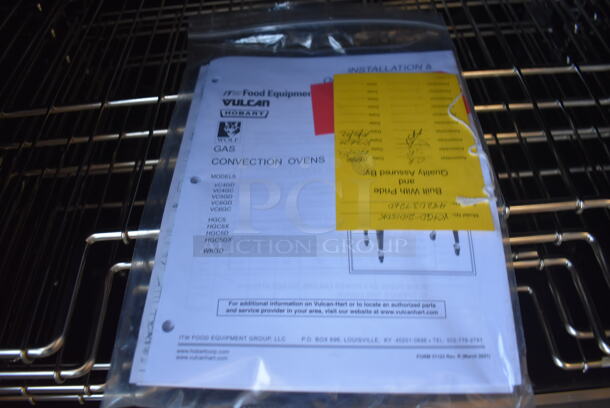 BRAND NEW SCRATCH AND DENT! Vulcan VC4GD-21D150K ENERGY STAR Stainless Steel Commercial Propane Gas Powered Full Size Convection Oven w/ View Through Doors, Metal Oven Racks and Thermostatic Controls. 50,000 BTU. 40x31x32. Tested and Working! - Image 7 of 9