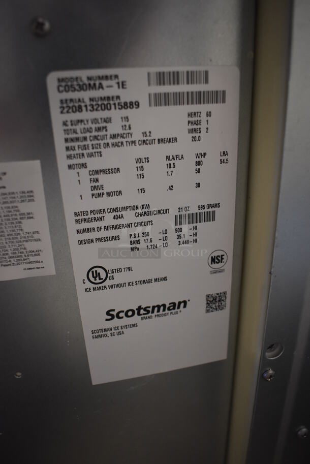 BRAND NEW! Scotsman Prodigy Series C0530MA-1E Stainless Steel Commercial Medium Cube Ice Head. 115 Volts, 1 Phase. 30.5x25x34. Tested and Working! - Image 4 of 6
