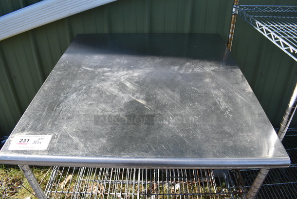 Stainless Steel Table w/ 2 Wire Under Shelves. 30x33x33 - Image 2 of 4