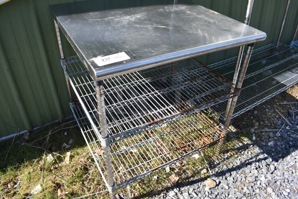 Stainless Steel Table w/ 2 Wire Under Shelves. 30x33x33 - Image 3 of 4
