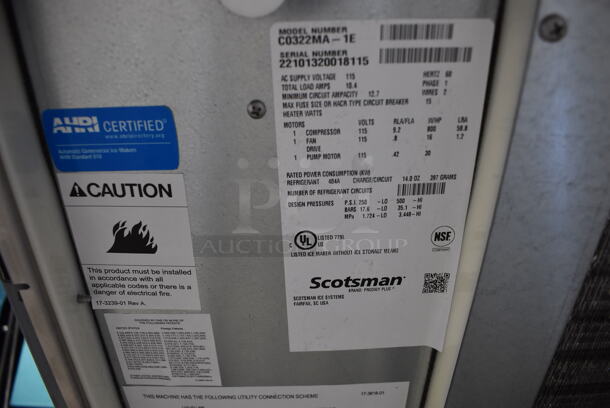 BRAND NEW! Scotsman Prodigy Series C0322MA-1E Stainless Steel Commercial Medium Cube Ice Head. 115 Volts, 1 Phase. 22.5x25x23. Tested and Working! - Image 6 of 7