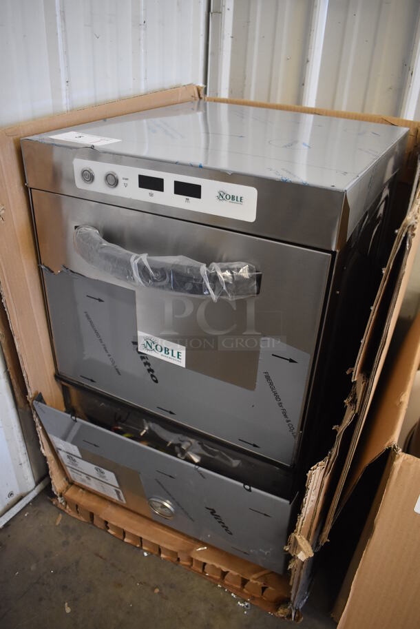 BRAND NEW SCRATCH AND DENT! 2022 Noble 495HTGW22 Stainless Steel Commercial High Temperature Hi Temp Undercounter Glass Washer. 208/240 Volts, 1 Phase. 18.5x21.5x30.5 - Image 2 of 10