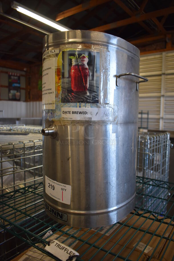 Bunn Stainless Steel Beverage Holder Dispenser. No Lid. 13x14x19 - Image 2 of 4