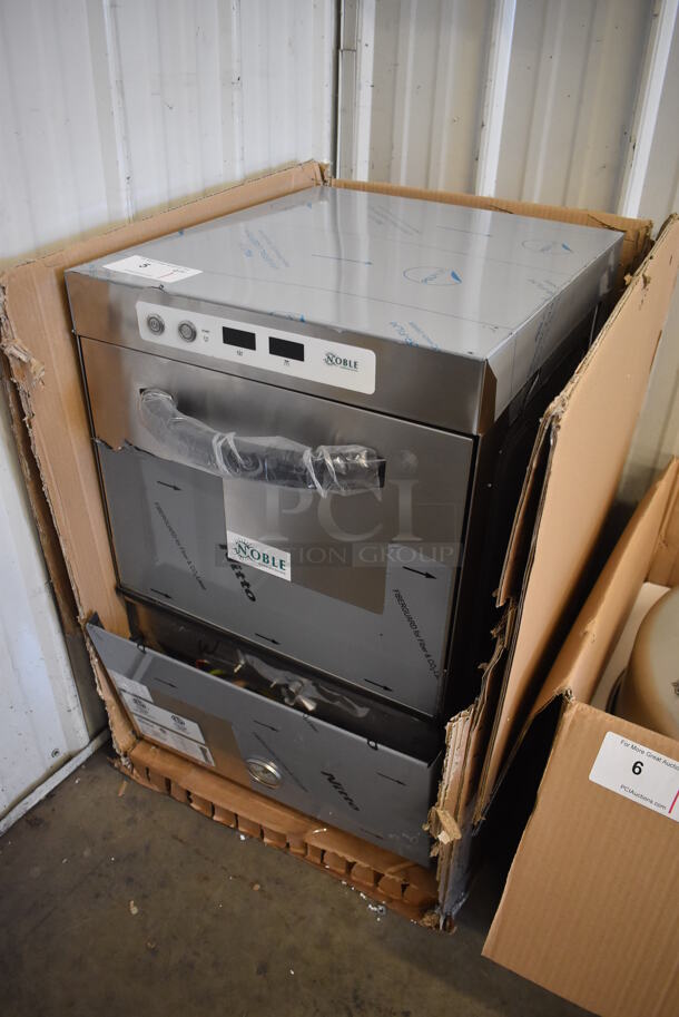 BRAND NEW SCRATCH AND DENT! 2022 Noble 495HTGW22 Stainless Steel Commercial High Temperature Hi Temp Undercounter Glass Washer. 208/240 Volts, 1 Phase. 18.5x21.5x30.5 - Image 3 of 10