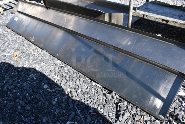 Stainless Steel Shelf w/ Wall Mount Brackets. 97x12x10