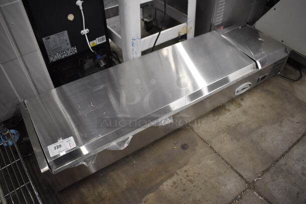 BRAND NEW SCRATCH AND DENT! 2022 KoolMore SCDC-6P-SG Stainless Steel Commercial Countertop Refrigerated Rail. 115 Volts, 1 Phase. 59x16x10. Tested and Working! - Image 4 of 10