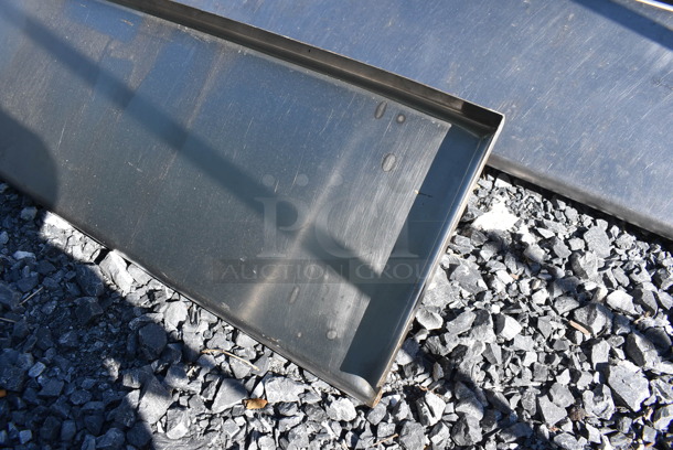 Stainless Steel Shelf w/ Wall Mount Brackets. 97x12x10 - Image 2 of 5