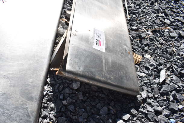 Stainless Steel Shelf w/ Wall Mount Brackets. 97x12x10 - Image 4 of 5