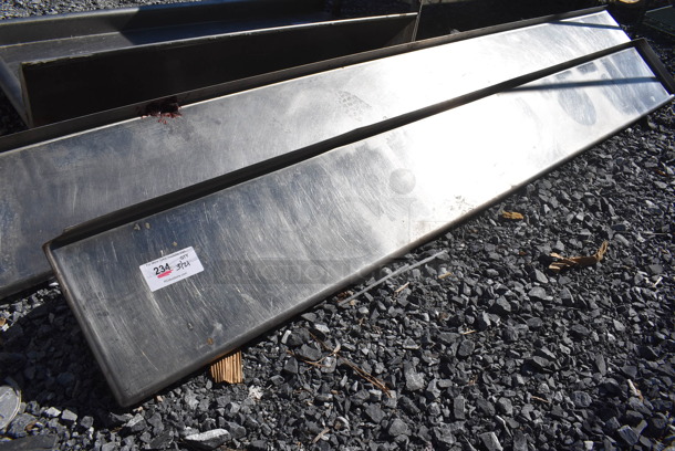 Stainless Steel Shelf w/ Wall Mount Brackets. 97x12x10 - Image 5 of 5