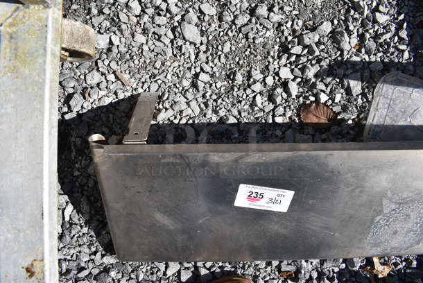 Stainless Steel Shelf w/ Wall Mount Brackets. 143x12x10 - Image 3 of 4