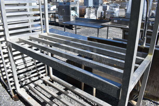 Metal Dunnage Style 2 Tier Shelving Unit on Casters. 63x27x71 - Image 2 of 4