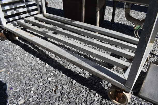 Metal Dunnage Style 2 Tier Shelving Unit on Casters. 63x27x71 - Image 3 of 4