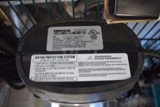 BRAND NEW! Oreck CC1600 Ultimate Handheld Bagged Canister Vacuum. Stock Picture Used For Gallery Picture. 120 Volts, 1 Phase. 14x10x16. Tested and Working! - Image 3 of 6