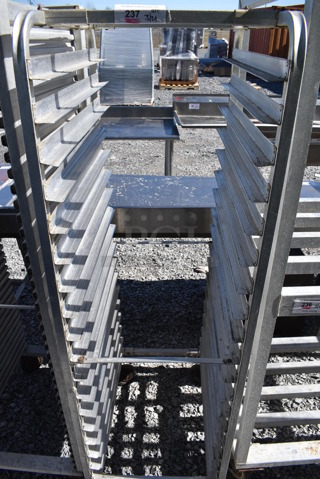 Metal Commercial Pan Transport Rack on Commercial Casters. 20.5x27.5x67