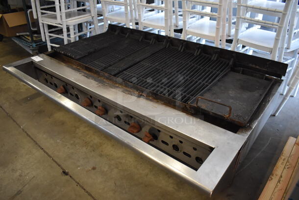 Wolf ACB60N Stainless Steel Commercial Countertop Natural Gas Powered Charbroiler Grill. 61x41x15 - Image 4 of 7