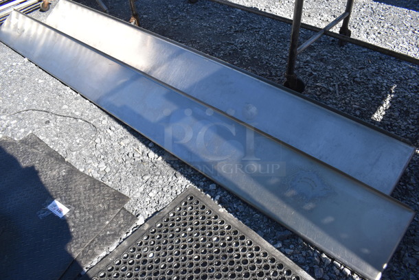 Stainless Steel Shelf w/ Wall Mount Brackets. 132x12x10 - Image 1 of 4