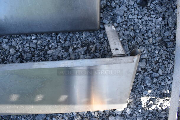 Stainless Steel Shelf w/ Wall Mount Brackets. 132x12x10 - Image 3 of 4