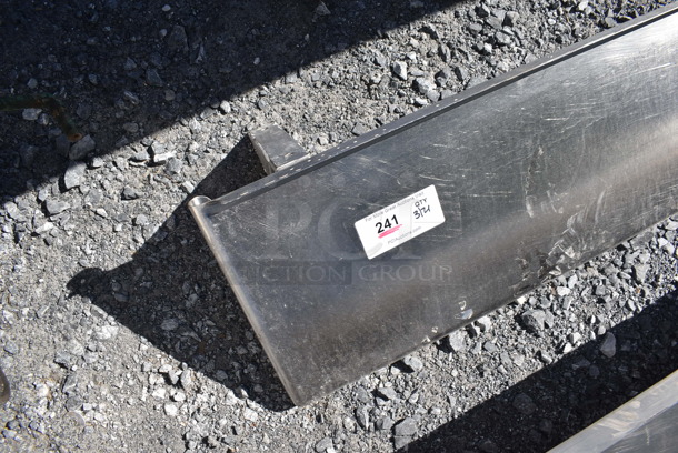 Stainless Steel Shelf w/ Wall Mount Brackets. 120x12x10 - Image 2 of 4