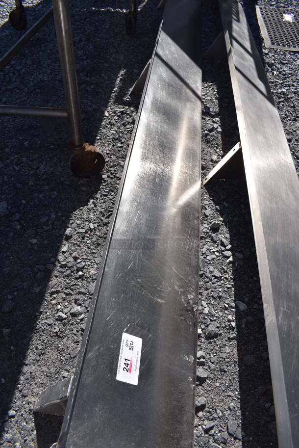 Stainless Steel Shelf w/ Wall Mount Brackets. 120x12x10 - Image 3 of 4