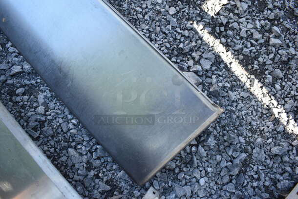 Stainless Steel Shelf w/ Wall Mount Brackets. 120x12x10 - Image 4 of 4