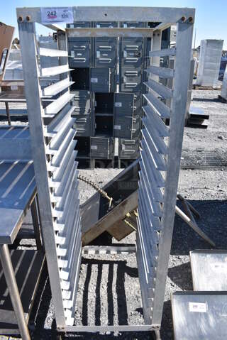 Metal Commercial Pan Transport Rack on Commercial Casters. 20.5x26.5x65