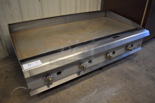 CPG Stainless Steel Commercial Countertop Natural Gas Powered Flat Top Griddle. 48x31x17 - Image 1 of 7