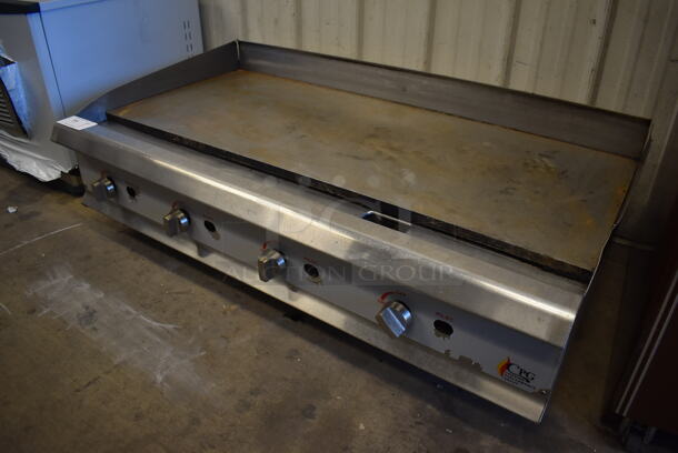 CPG Stainless Steel Commercial Countertop Natural Gas Powered Flat Top Griddle. 48x31x17 - Image 3 of 7
