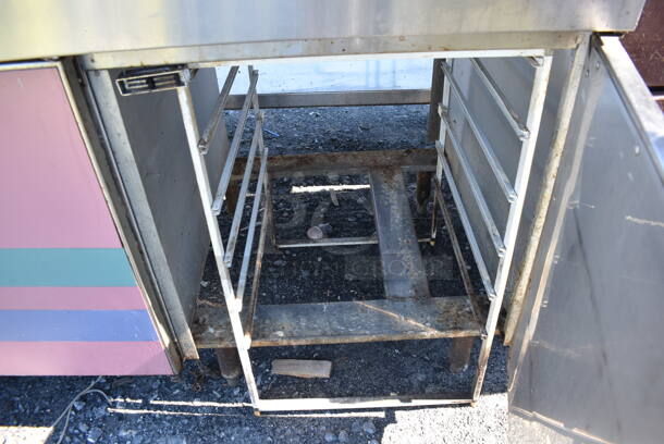 Stainless Steel Commercial Counter w/ Back Splash and 3 Doors. 72x32x43 - Image 4 of 7