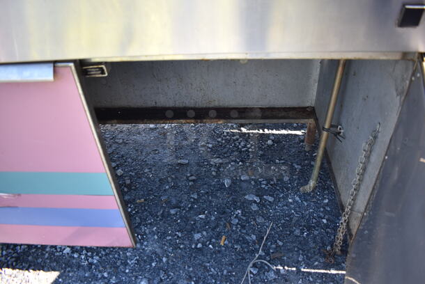 Stainless Steel Commercial Counter w/ Back Splash and 3 Doors. 72x32x43 - Image 5 of 7