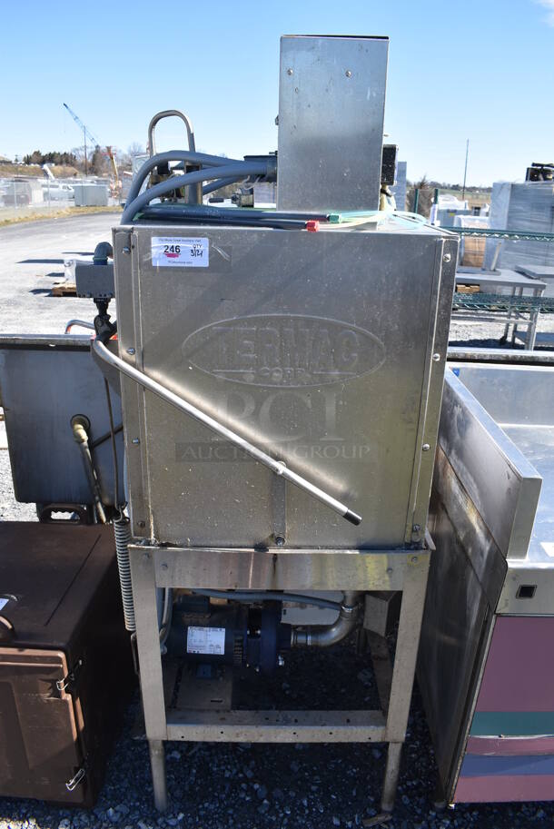 Termac Stainless Steel Commercial Straight Pass Through Dishwasher. 115/230 Volts. 30x30x71 - Image 1 of 10