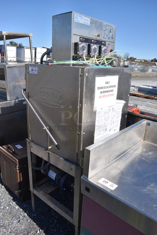 Termac Stainless Steel Commercial Straight Pass Through Dishwasher. 115/230 Volts. 30x30x71 - Image 3 of 10