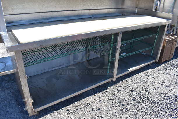Stainless Steel Commercial Table w/ 2 Tier Over Shelf and Under Shelf. 96x30x72 - Image 3 of 7